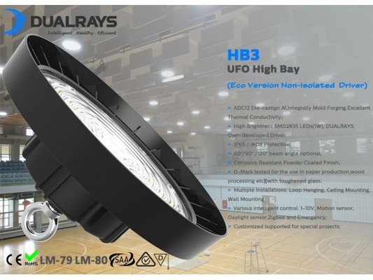 5 lat gwarancji UFO High Bay Light 100W 150W 200W Dostosowane obsługiwane dla projektów specjalnych