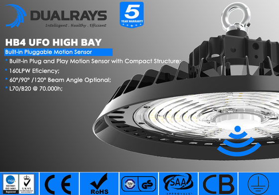 CE CB ASS IP65 UFO LED High Bay Light Meanwell HBG Sosen LED Driver z oznaczeniem CE CB ASS TUV GS D dla supermarketu