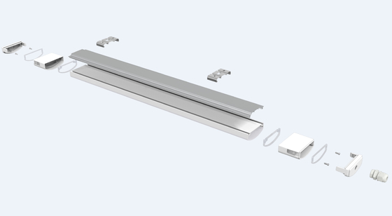 D2.5 LED Triproof Lighting Hi-Slim &amp; Buckle End Cap Design dla oszczędności kosztów pracy