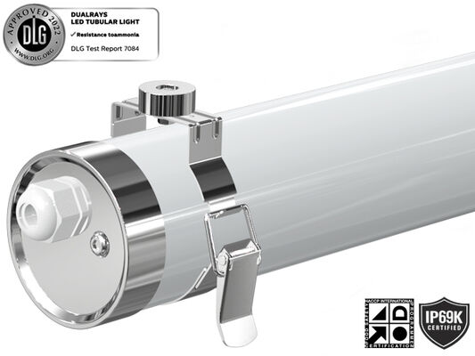 120° 200° 280° 360° Kąt świecenia IP69K IP67 TB6 LED Światło rurowe z 130LPW 160LPW do oświetlenia zakładów przetwórstwa spożywczego