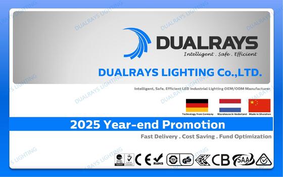 DUALRAYS Europe Magazynowanie lamp UFO High Bay Wysyłka bezpośrednio do Holandii Szybki i lokalny serwis posprzedażny