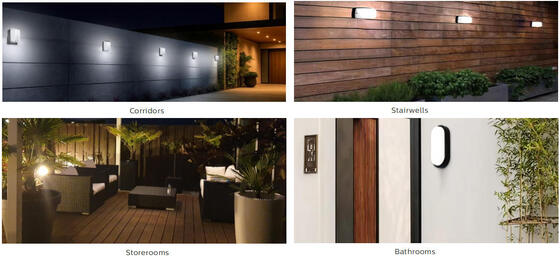 8W Oprawa LED do montażu na ścianie z funkcją awaryjną i czujnikiem ruchu IP65