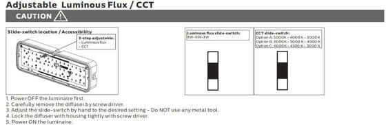 Lampa LED na ganku z głowicą zbiorczą, 8W, 3CCT i możliwością przełączania zasilania