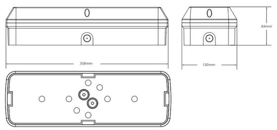 Lampa LED na ganku z głowicą zbiorczą, 8W, 3CCT i możliwością przełączania zasilania