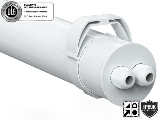 1,5 m 60 W IP69K IK10 MTB7 Morska lampa rurowa LED do doków i przejść z możliwością łączenia 3 lub 5 przewodów i przełączaniem DIP Zasilanie/3CCT/zmiana 3-fazowa