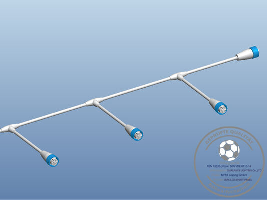 Seria Dualrays F5 250W LED Flood Light zarówno do wewnątrz, jak i na zewnątrz IP66 IK10 z wieloma wiązkami anioł 1-10V ściemnianie