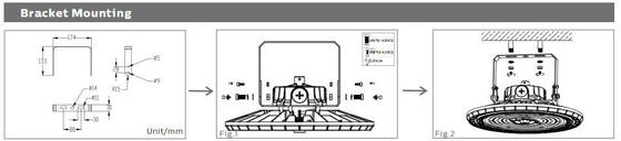 DUALRAYS HB2 DIP Przełączana moc i 3CCT UFO LED Highbay Light 100W 170LPW Stosowane w halach fabrycznych i obszarach produkcyjnych