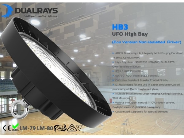 5 lat gwarancji UFO High Bay Light 100W 150W 200W Dostosowane obsługiwane dla projektów specjalnych