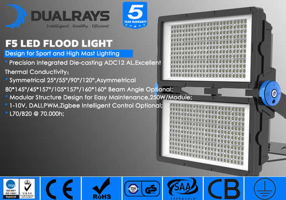 Modułowa lampa LED o mocy 1000 W Ochrona środowiska 5 lat gwarancji na miejsca publiczne